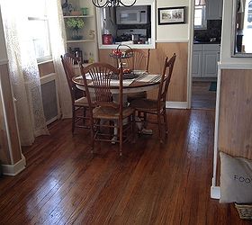 making old floors look good until you can afford new ones