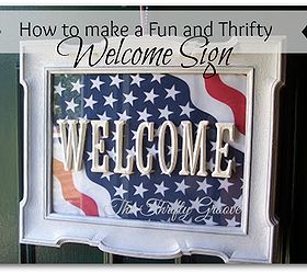 how to make a thrifty and fun welcome sign, crafts, repurposing upcycling