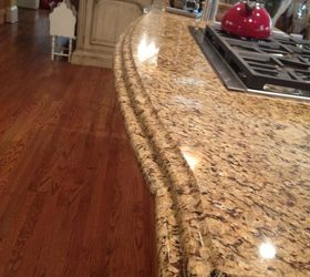 Granite counter tops with a double ogee edge.