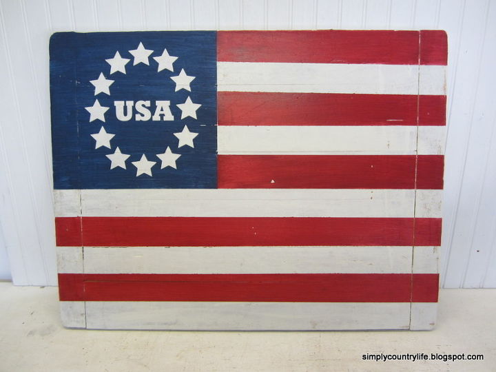 an old cutting board gets a patriotic flag makeover, crafts, patriotic decor ideas, repurposing upcycling, seasonal holiday decor