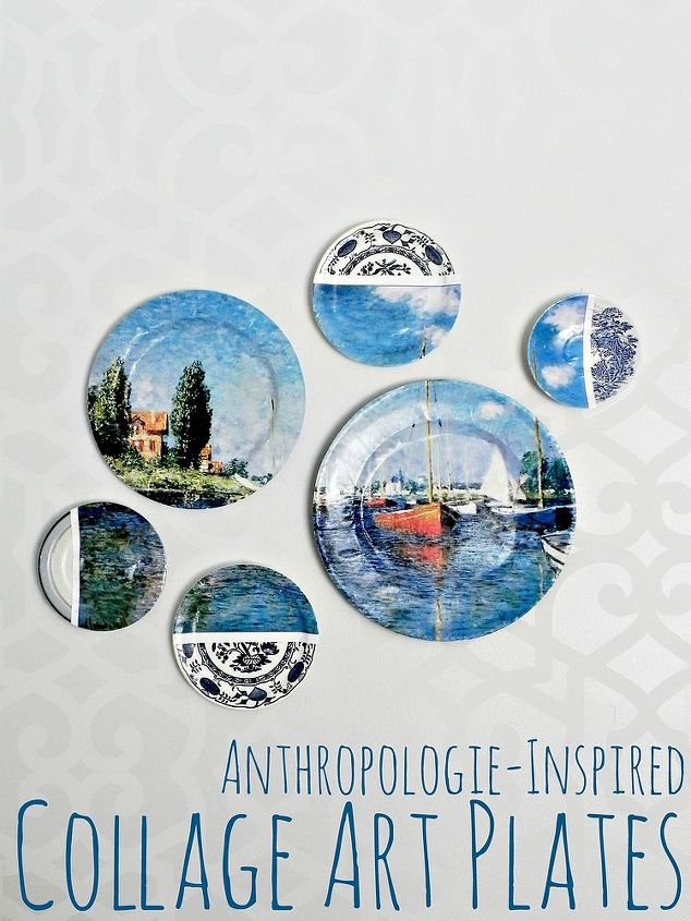 placas de arte de collage inspiradas en anthro, Placas de arte de collage inspiradas en Anthropologie
