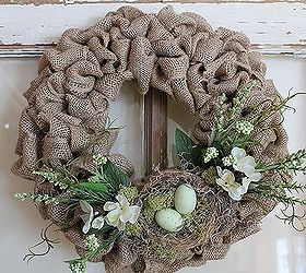 spring burlap wreaths, crafts