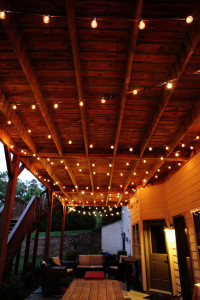 hot patio trends for 2013, decks, outdoor furniture, outdoor living, patio, Or swag some string lights overhead