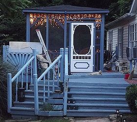 updated and transformed deck to oasis of serenity, decks, diy, how to, outdoor living, porches, woodworking projects, Oh I may cry the perfect gift from the perfect husband