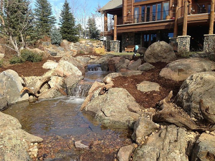 recent pondless waterfalls, landscape, outdoor living, ponds water features, Evergreen Colorado