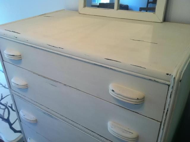 shabby mahogany dresser, painted furniture, shabby chic