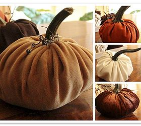 plush pumpkins tutorial, crafts, seasonal holiday decor, Make them in a variety of colours and textures or go monochromatic for a more sophisticated look