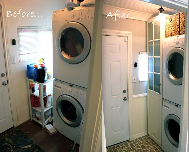 laundry room makeover on a budget, home decor, before vs after