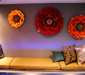 hey guys these are photos of my renovation for cbs better mornings atlanta shoot, home decor, my metal flowers above bench