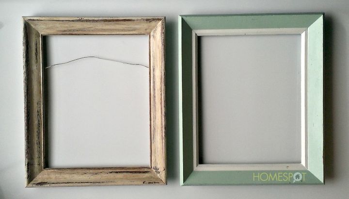 diy framed chalkboard, chalkboard paint, crafts, Two frames from a local antique store