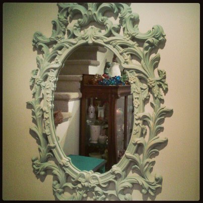 my chalk paint syrocco mirror, chalk paint, home decor, painting, and the after