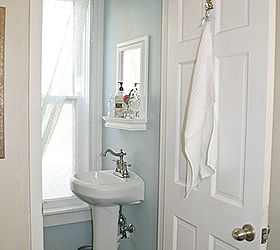 half bathroom before and after, bathroom ideas, home decor, small bathroom ideas, After is all cleaned up fresh and light