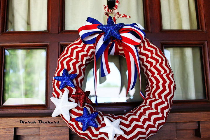 patriotic wreath tutorial, crafts, patriotic decor ideas, seasonal holiday decor, wreaths