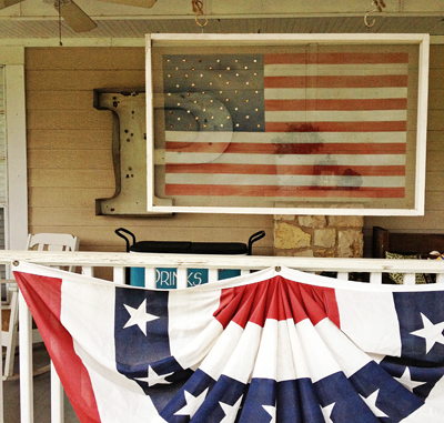easy to make screen flags, crafts, outdoor living, patriotic decor ideas, porches, seasonal holiday decor