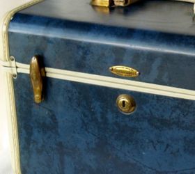 vintage items for home decor, home decor, repurposing upcycling, Train case love the navy and white