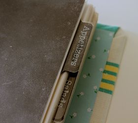 organize your old recipe clippings, organizing, Custom tabs created with a tab punch