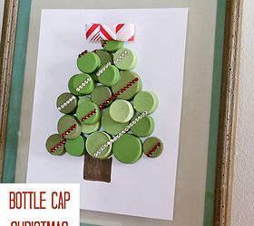 bottle cap chrsitmas tree, christmas decorations, crafts, seasonal holiday decor