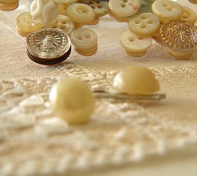 vintage button snowflake, crafts