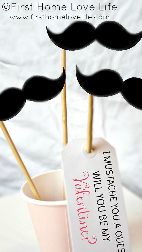 valentine mustaches, crafts