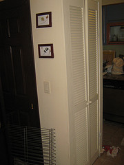 wall painting amp new bi fold doors, Existing Bi fold doors Before