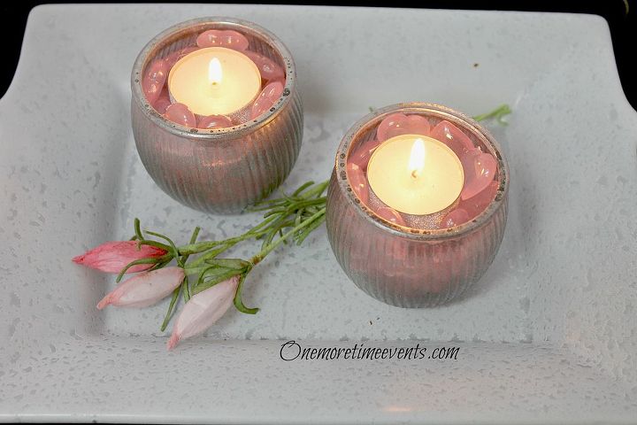 mercury glass 2 ways to use looking glass spray paint makeover, crafts, painting, repurposing upcycling, Candle holder and platter makeover for more on how this is done you can go tohttp www onemoretimeevents com 2014 01 valentine setting and 2 ways to use html