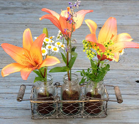 coffee used grounds and mason jar flower vase, crafts, flowers, gardening, mason jars, repurposing upcycling