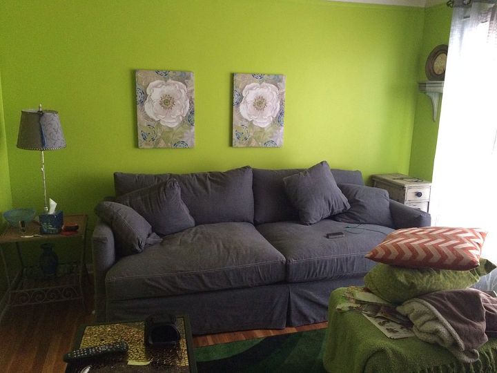 placement issues, home decor, living room ideas, painted furniture, My new couch The only wall it fits on