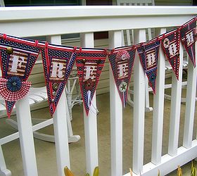 make this patriotic freedom banner to celebrate the fourth of july, crafts, patriotic decor ideas, seasonal holiday decor, Patriotic Banner by mamas little treasures