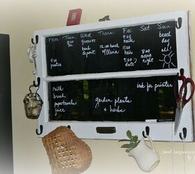 faux chalkboard window organizer, chalkboard paint, crafts, home decor