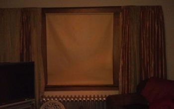 Just a few quick before and afters of the new blinds in the living room!