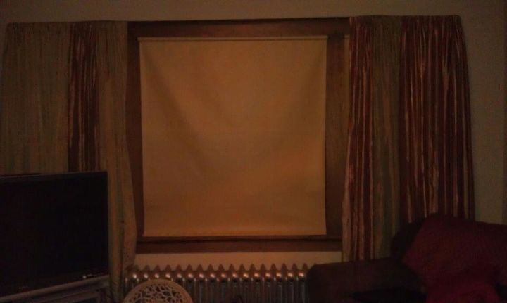 just a few quick before and afters of the new blinds in the living room only got, home decor, before the old roller blinds dark and dirty looking