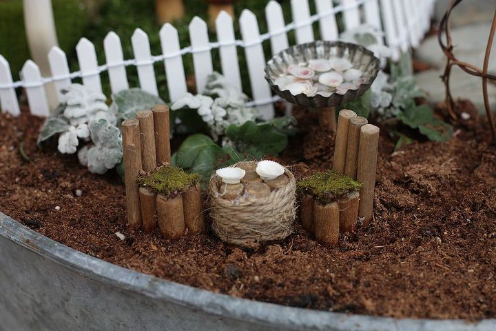 fairy garden, gardening, Although ready made items can be found online or in garden centers we chose to make as many of the elements as we could
