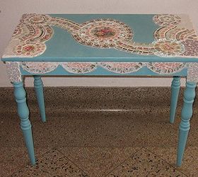 more of my mosaics, painted furniture, tiling, This is a piano bench that I painted and mosaiced
