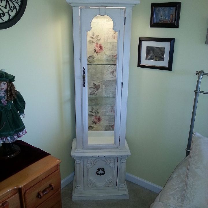 curio cabinet refinished refined, painted furniture, Here s pic 1 of the finished piece