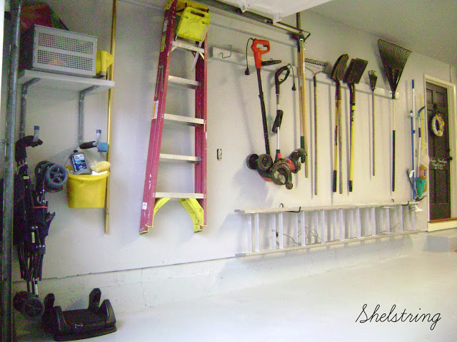 garage reveal, cleaning tips, garages, storage ideas, Organized wall Yard supplies