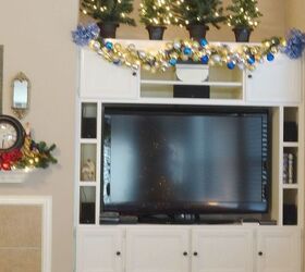 the china hutch and entertainment center get a little christmas decor, seasonal holiday d cor