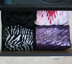 3 simple ways to organize scarves, organizing, Option 2