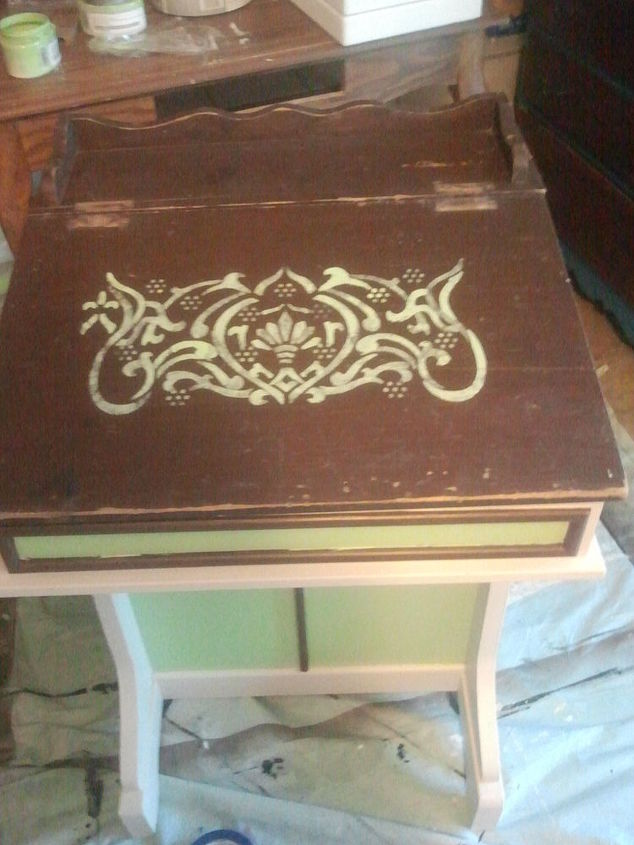 old school desk refurb, chalk paint, home decor, painted furniture, I wasn t sure if I would like it so this was my practice run I