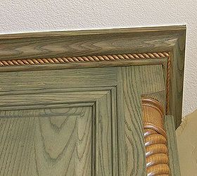 how to remove decorative trim from your kitchen cabinets, kitchen cabinets, kitchen design, Before