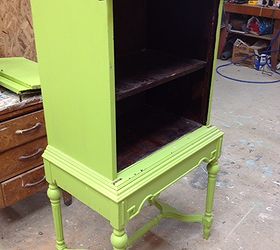 picture cabinet with typography, painted furniture