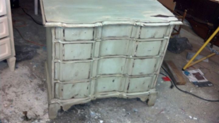 a day of layering, painted furniture