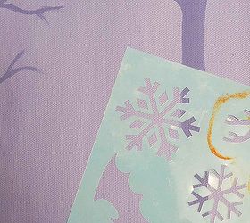 paint some snowflakes, crafts, painting, seasonal holiday decor