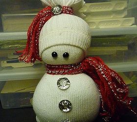 sock snowmen or snow babies as i like to call them, This one is made with a men s tube sock Makes a very large snowman