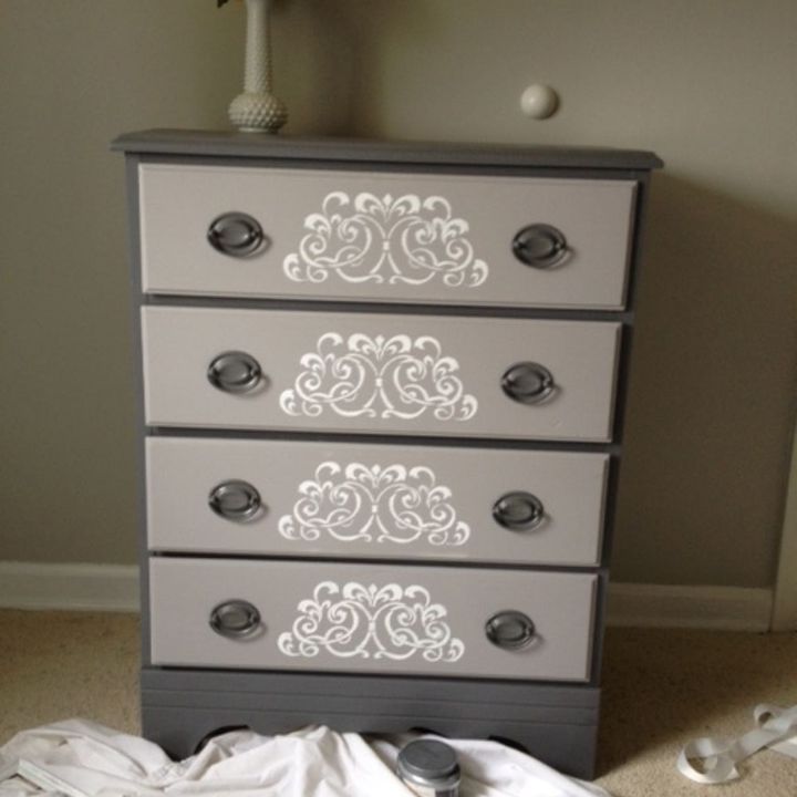 old dresser gets new life, painted furniture
