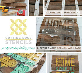 how to create stenciled pallet art, crafts, painting, pallet, repurposing upcycling
