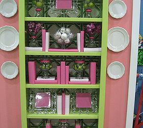 share some love with your blah bookshelves don t let this valentine s go by with, home decor, shelving ideas, Pretty in Pink also notice the placing of the books and the paper covers This would be great in a girl s room