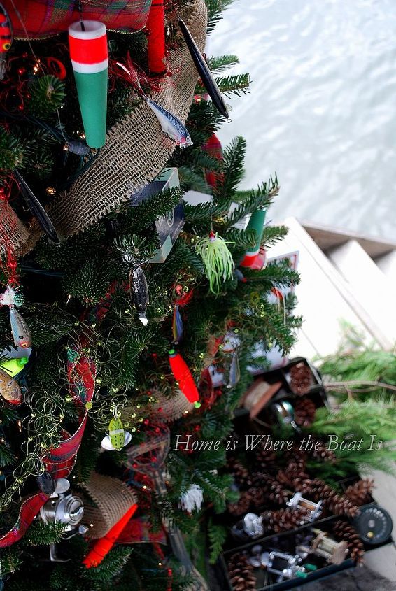 o fishing tree, christmas decorations, seasonal holiday decor