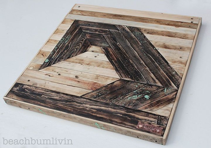 recycled pallet wood art futuristic wave, crafts, pallet, repurposing upcycling, woodworking projects, BeachBumLivin Pallet Wood Art