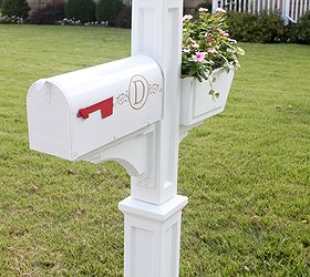 quick easy mailbox makeover, curb appeal, diy, Vinyl monogram decal via etsy added for a little extra charm We are so happy with our new mailbox