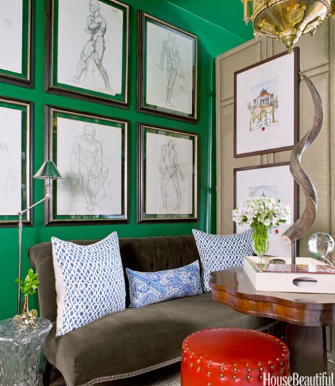 happy new year refresh your rooms with pantones color of the year for 2013 emerald, home decor, Spice up one wall by painting it green